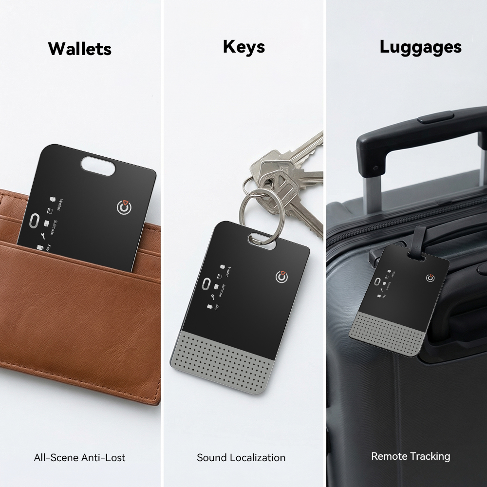 超薄型スマート トラッキング カード ウォレット トラッカー 充電式デュアル システム アイテム ファインダー Apple Find My 用