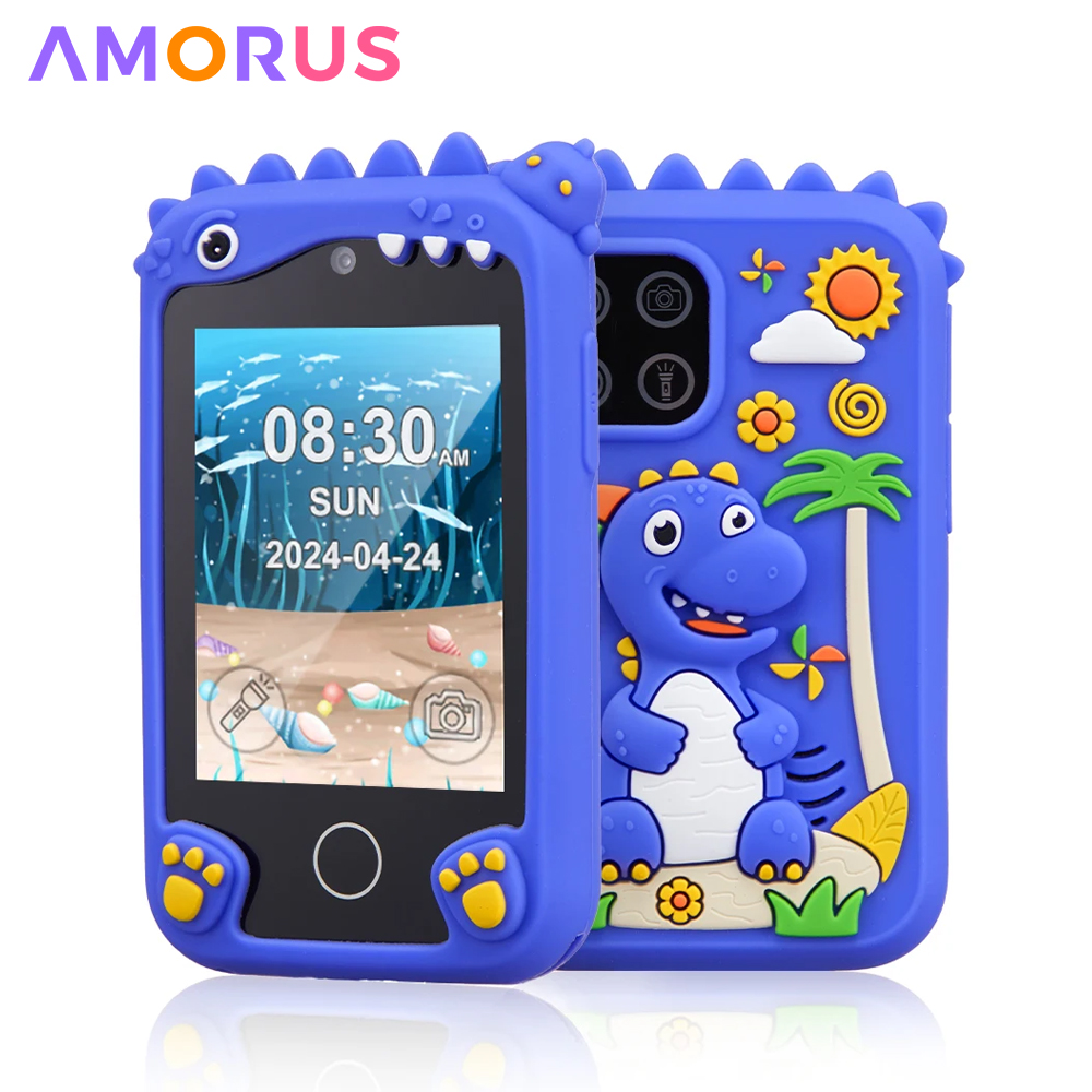AMORUS 子供スマートフォンおもちゃ 2.8 インチタッチスクリーンデジタルカメラのおもちゃ少年少女のおもちゃ音楽プレーヤークリスマス誕生日ギフト