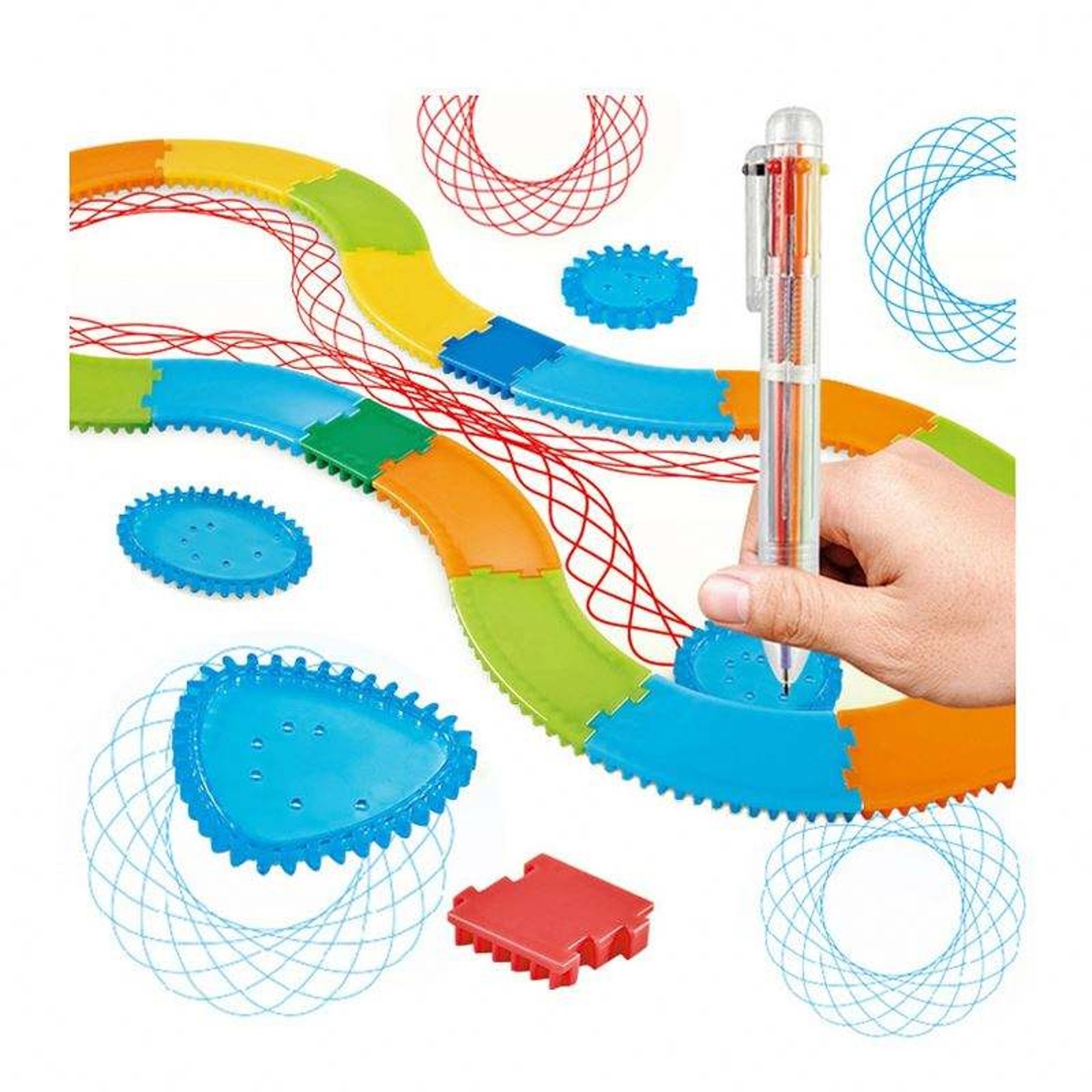 学生用幾何学描画ステンシルセット、ペイントテンプレート、アートクラフト、クリエイティブな子供向け教育玩具、様々な花の定規