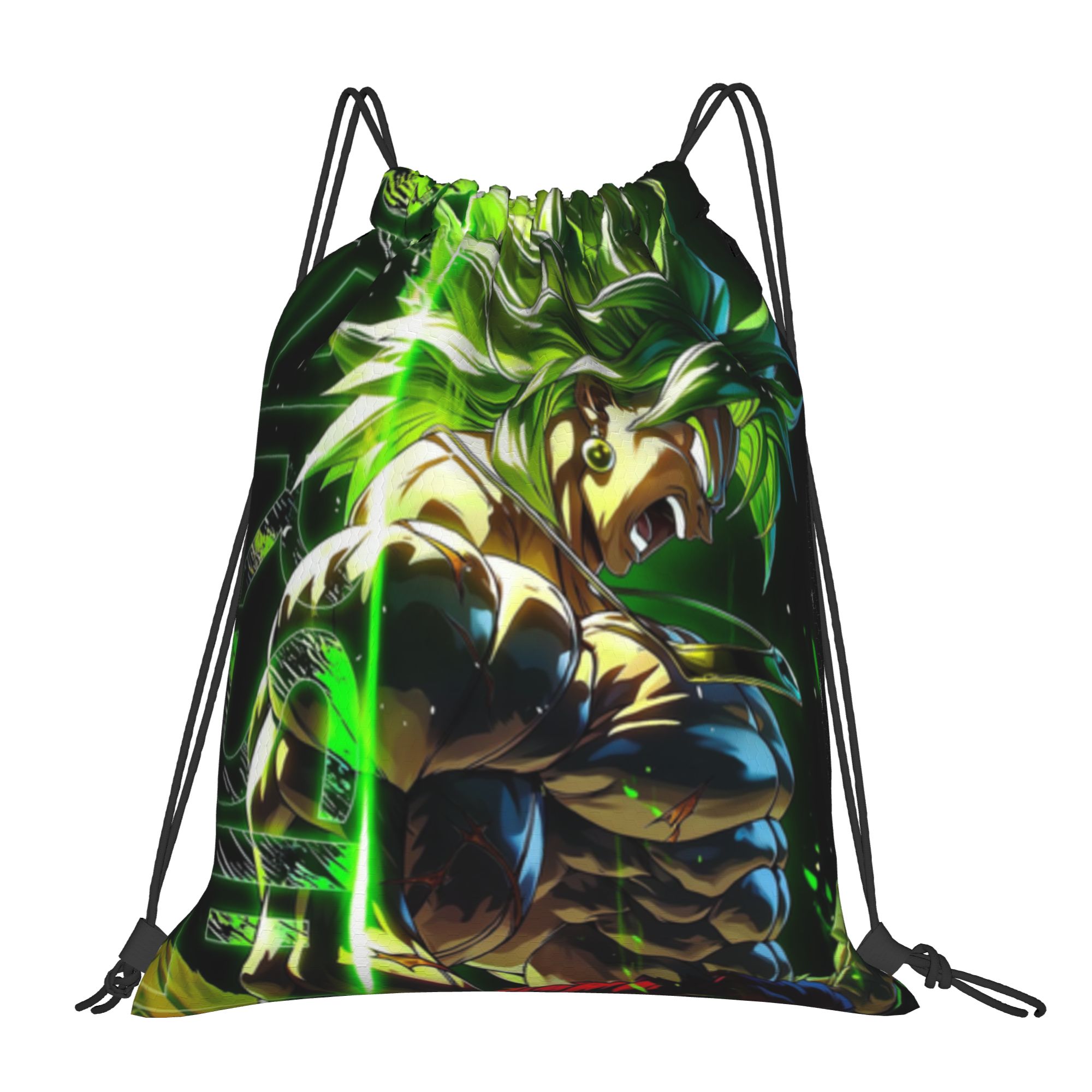 ブロリー (2) ドラゴンボールポータブルスポーツ巾着バックパック乗馬バックパック体操服巾着バッグ