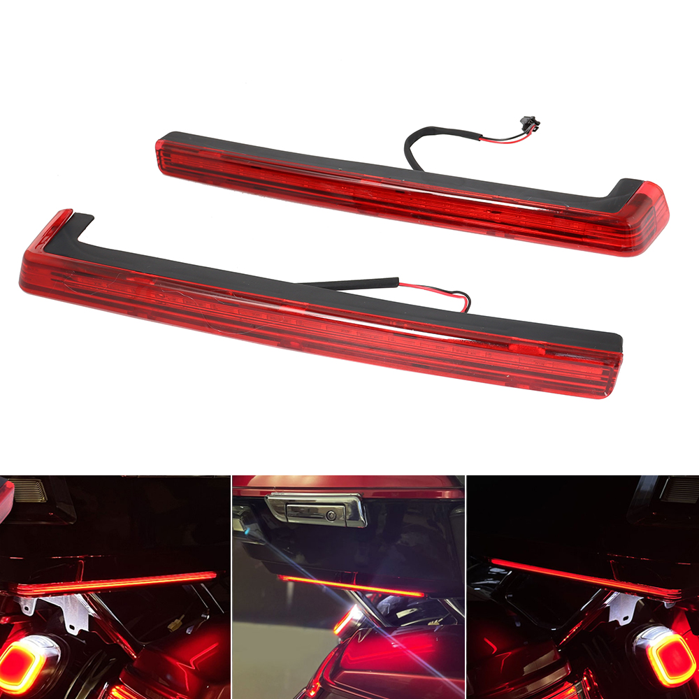 オートバイレッドツアーパックパックアクセントサイドマーカーパネル LED ライトハーレーツーリングエレクトラグライド FLHT FLHTCU 2006-2021