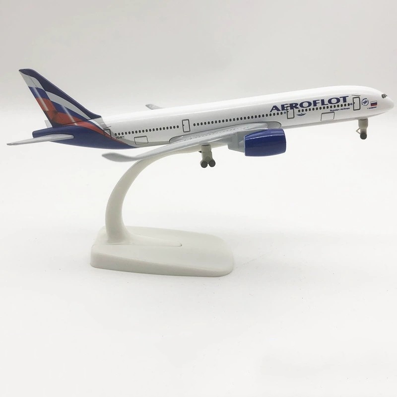 ディスプレイ飛行機モデル 20 センチメートル 350 おもちゃ子供のための A350 ロシアアエロフロート航空機ベース着陸装置合金飛行機モデルギフト