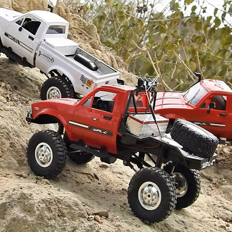 WPL C14 RC クローラー オフロード リモート コントロール トラック ロック クローラー 4x4 1/16 スケール 2.4 グラム セミトラック 全地形対応車 RC ピックアップ 大人用