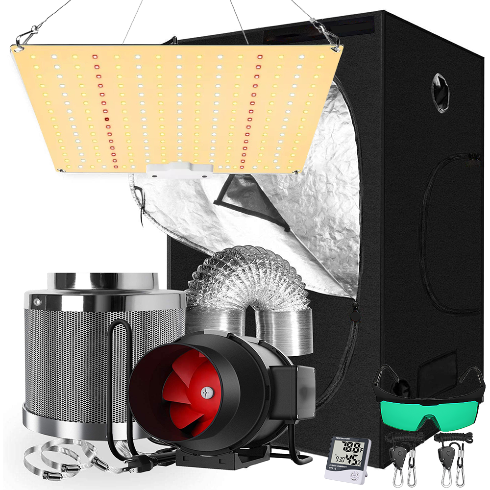 屋内水耕栽培システム LED 植物成長ライト 成長テントルーム コンプリートキット カーボンフィルターコンボ 複数サイズの温室