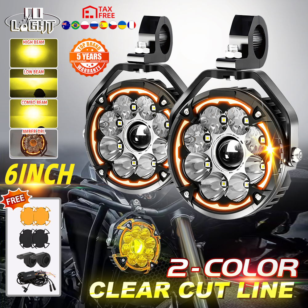 CO LIGHT オートバイ LED 駆動ワークランプ 6 インチ DRL フォグランプ 12 V 24 V BMW R1200GS LC ADV R1250GS F900R R9T オフロード使用