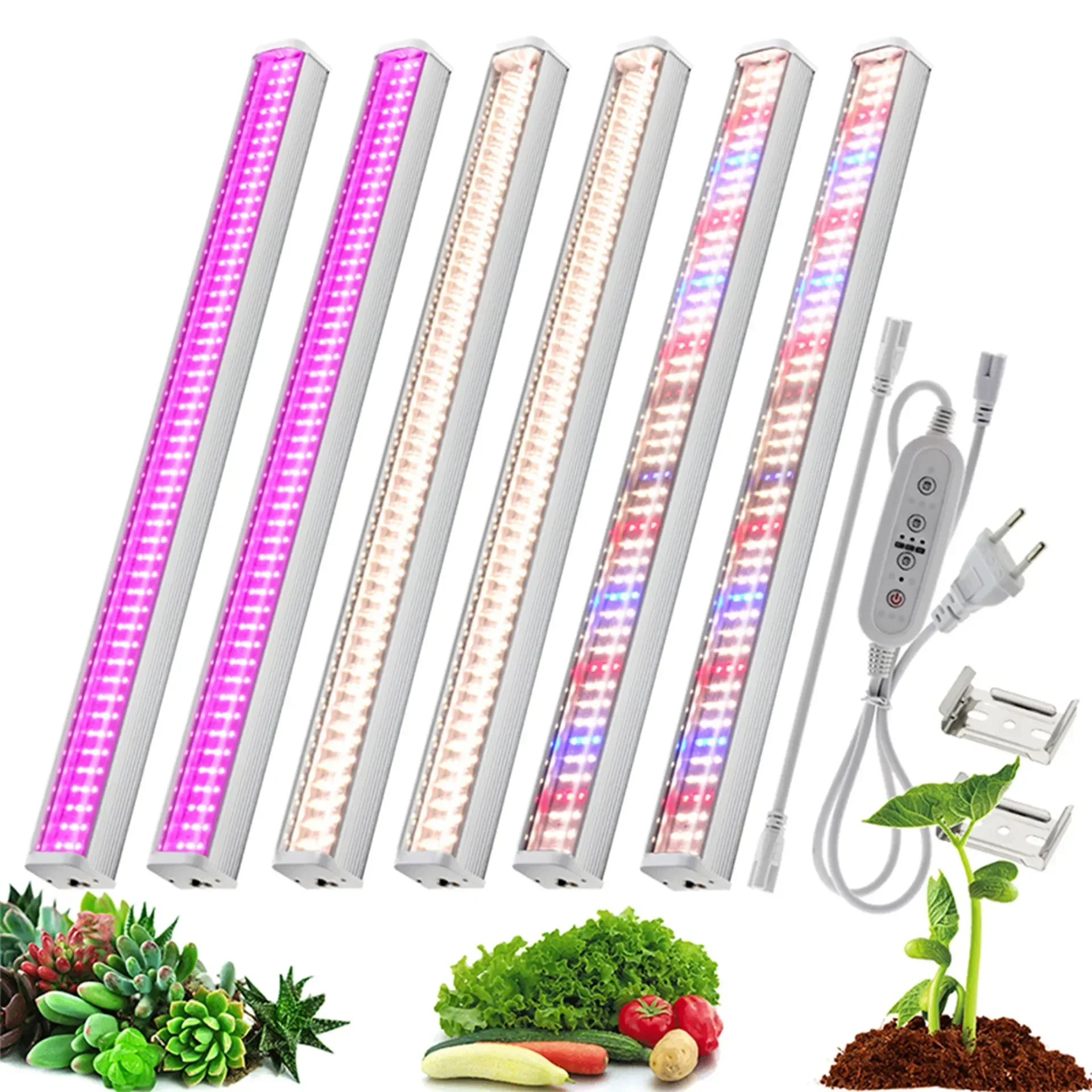 最新の 1/2/4/6 個フルスペクトル LED 成長ライト温室植物野菜花補助光土壌無栽培ランプホット