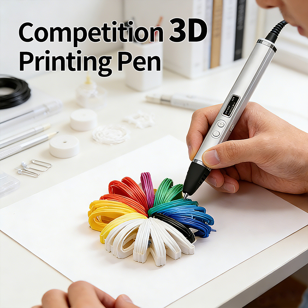 3D 印刷ペンプロフェッショナル 3D プリントペン競争レベル OLED ディスプレイ PLA フィラメント 3D 落書き作成取り外し可能なデザイン