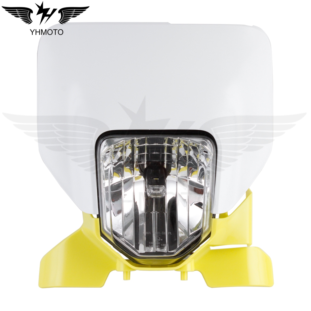 LED ヘッドライトモトクロスハスクバーナ TE 150 250 300 FE 250 350 450 501 2024 オートバイヘッドランプスーパーモトダートバイク
