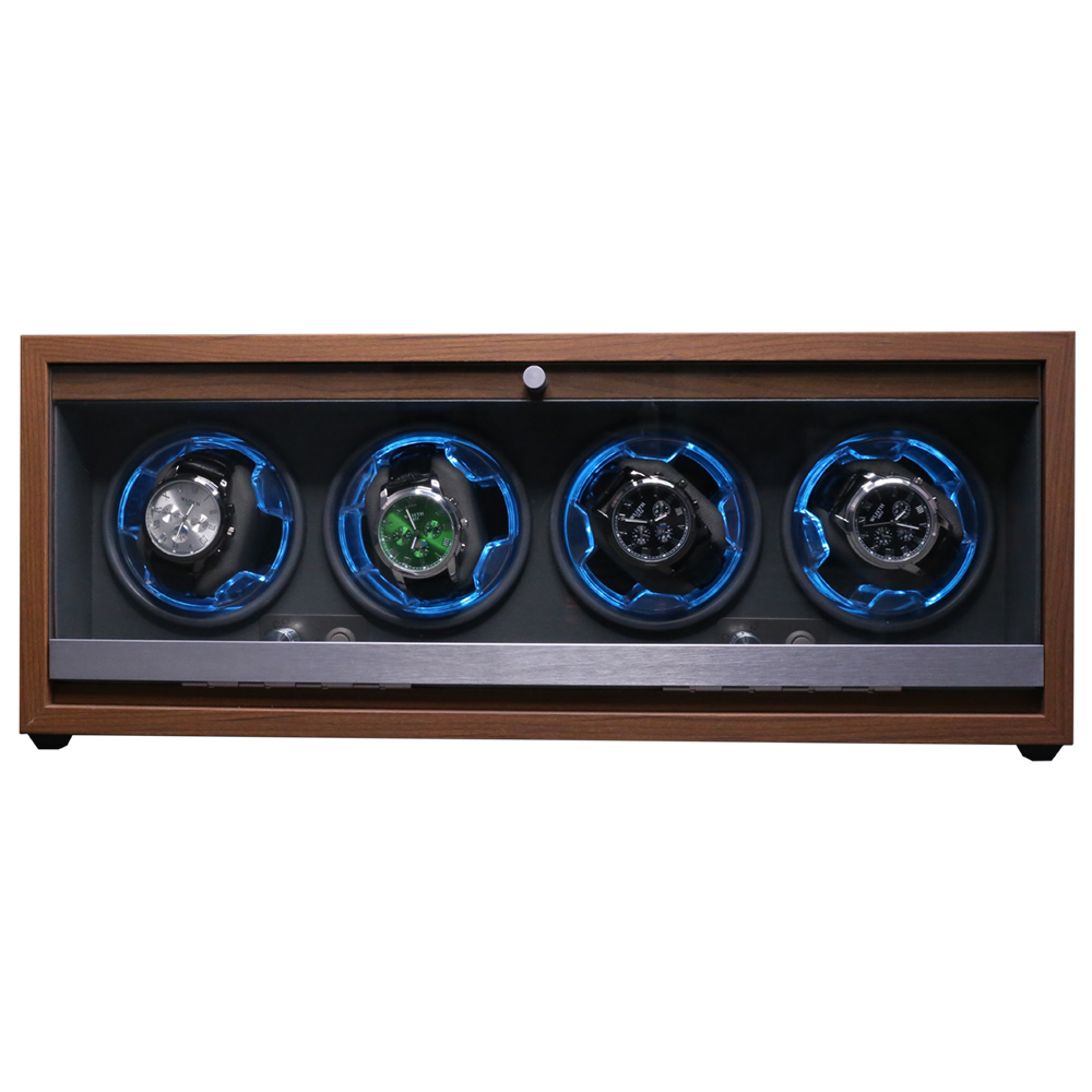 高級木製ウォッチワインダーハイエンド 4 スロット自動時計ボックス高品質モーター時計キャビネット時計収納