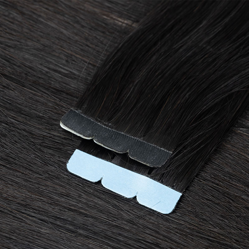 #1 Mini Tape in Hair Extensions Human Hair 3x0.8cm Tiny Interface Tape Ins 360° Movement For Add Side Hair Volume Only 10pcs