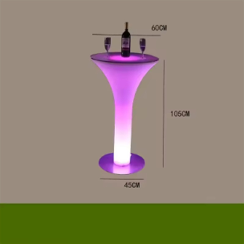110 センチメートル高 LED 照光ラウンドカクテルテーブル防水ハイバーテーブルプラスチックコーヒーテーブル家庭用ナイトクラブパーティー