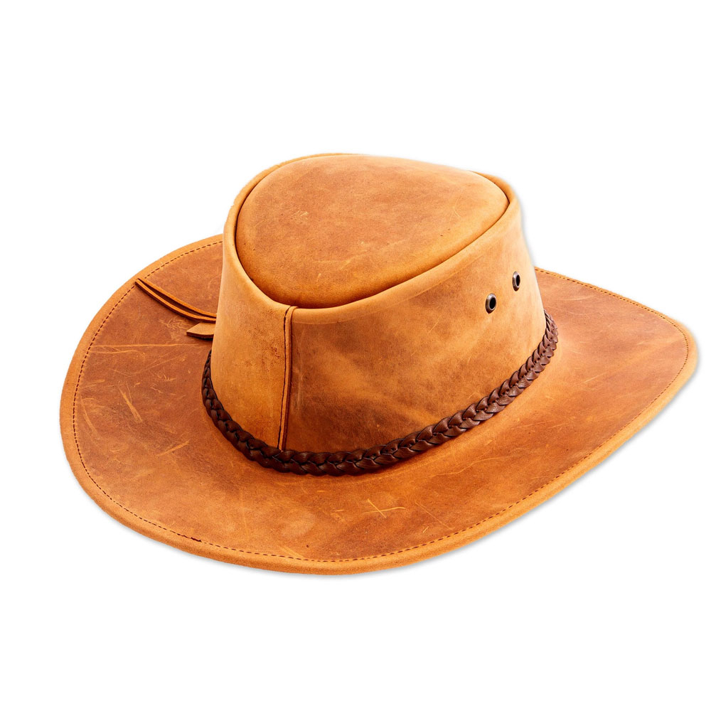 High Performance Men's Women's Chin Strap Cowboy Hats 100% High Quality Premium Leather Made Western Style Cow Boy hat