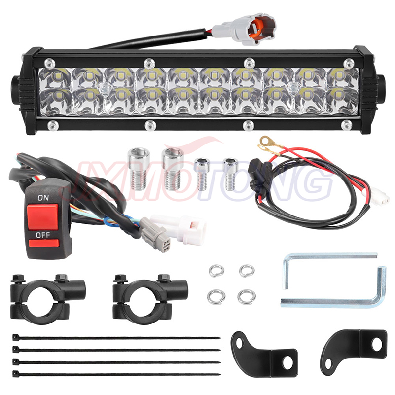 60 ワットモトクロス LED ライト配線ハーネスプラグプレイヘッドライトアセンブリ KLX110 CRF110 TTR110 YZ250F ダートバイク Pitbike ハンドルバー