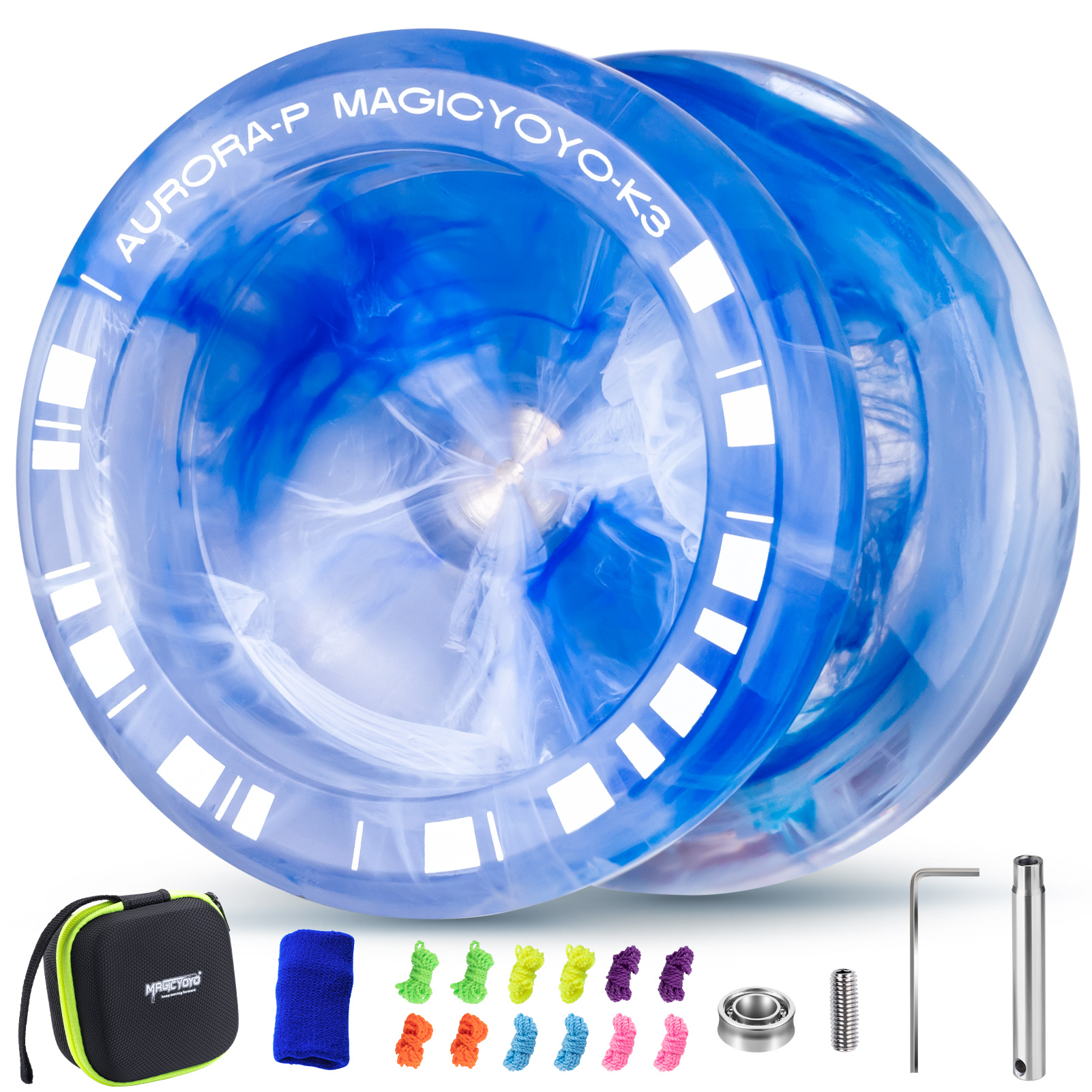 MAGICYOYO K3 Aurora-p ヨーヨー 子供用、初心者向けレスポンシブ ヨーヨー、エクストラアンレスポンシブ ベアリング付きプロフェッショナル トリック ヨーヨー
