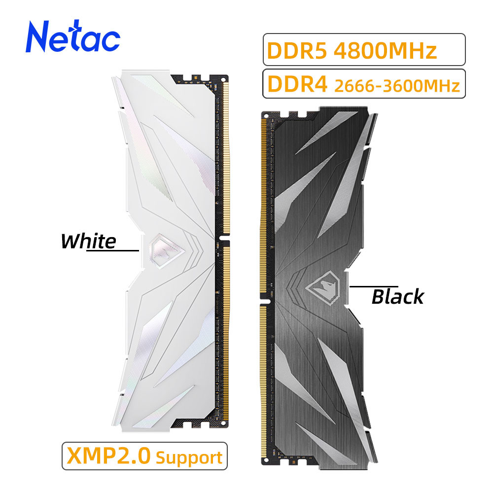Netac RAM メモリ DDR4 32GB 16GB 8GB メモリ RAM DDR4 3200MHz 3600MHz DDR5 4800MHz XMP2.0 デュアルチャネル AMD Intel マザーボード用
