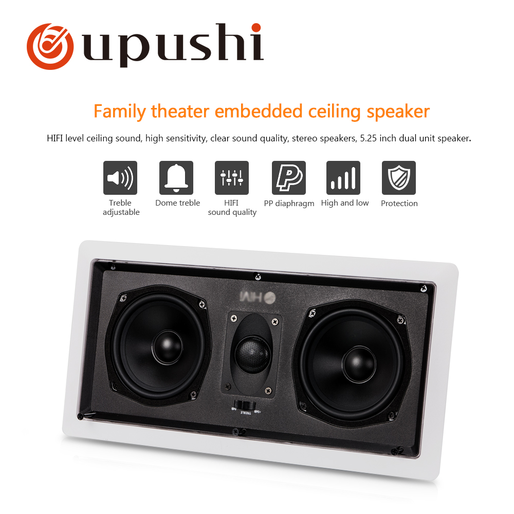 Oupushi 天井スピーカー最高のステレオ聴衆音楽プレーヤーホームサラウンドサウンドシステム 2 ウェイワイヤレスアンプ付き