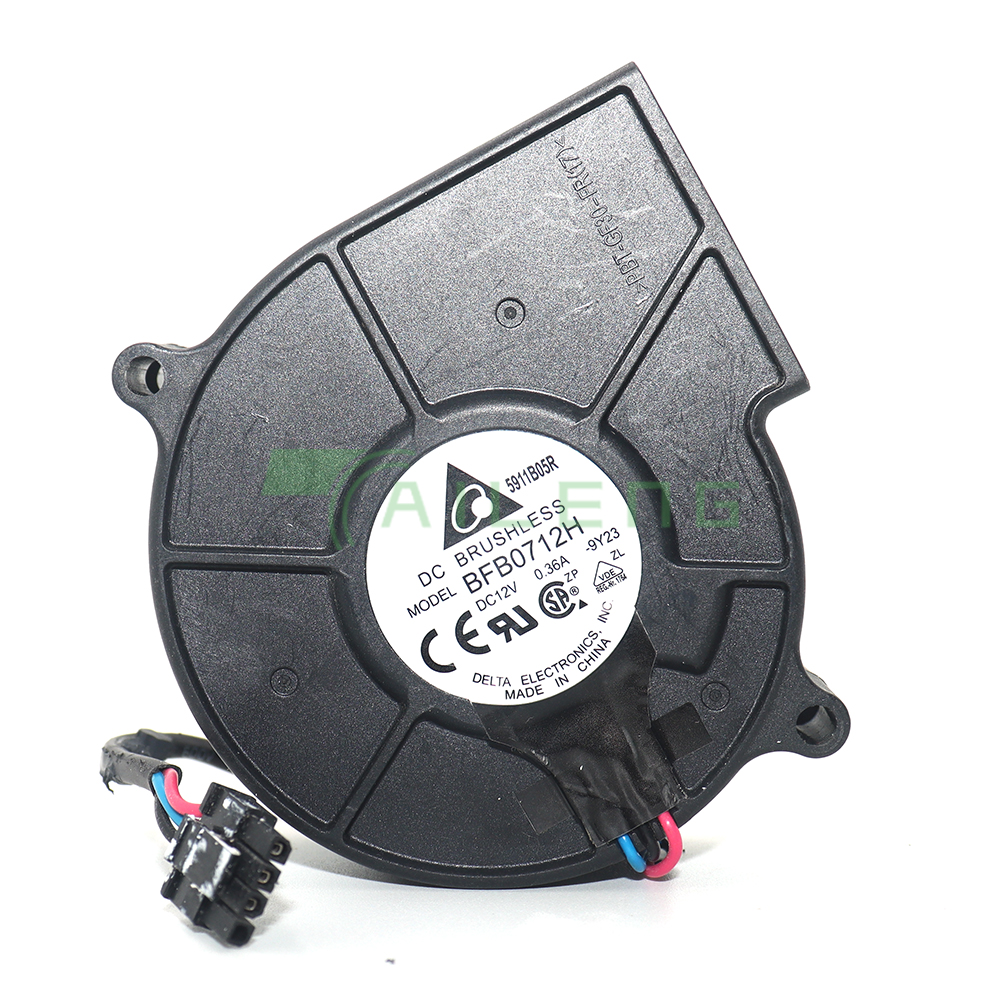 オリジナルデルタ BFB0712H 9Y23 7530 75 ミリメートル DC 12 V 0.36A 高速 CFM 空気圧 4pin 3 ワイヤー送風機遠心冷却ファン