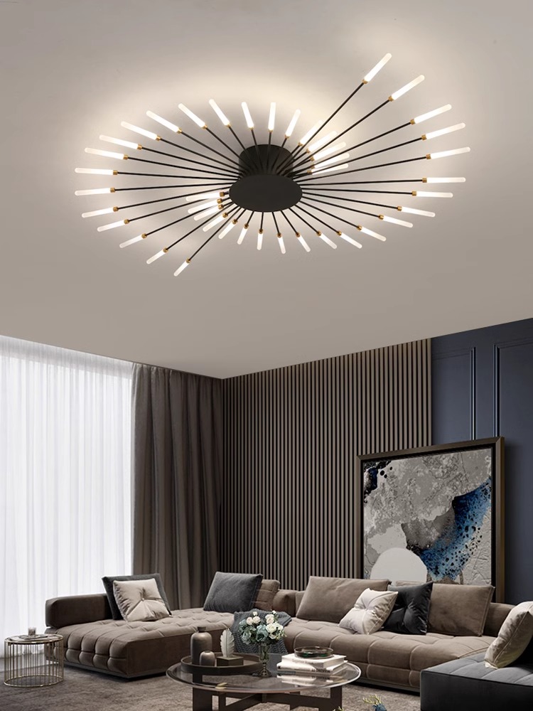 現代の花火の LED シーリングランプ創造性リビング ダイニング ルームの天井シャンデリア家の照明寝室のライト光沢照明器具