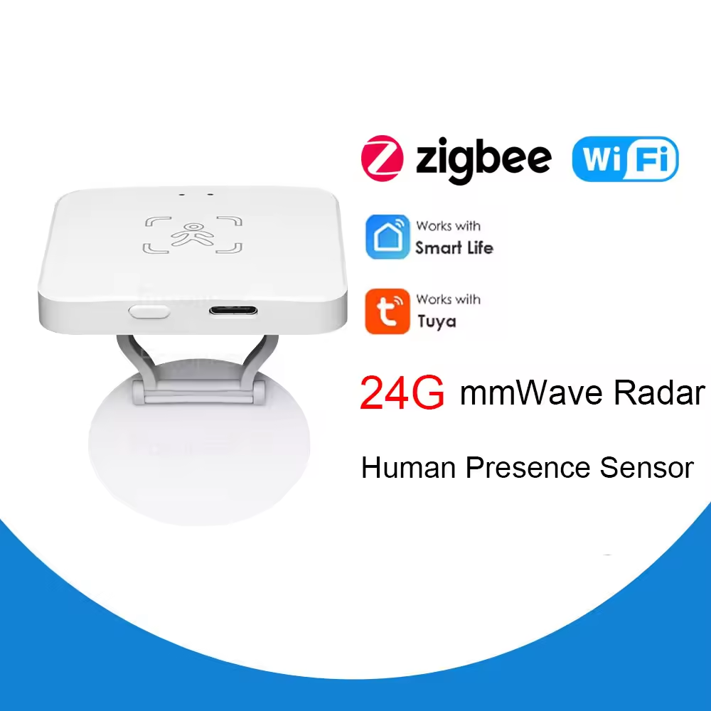 Tuya WiFi / Zigbee 人体存在検出器 24G、輝度/距離検出、スマート人体 PIR センサーサポートホームアシスタント