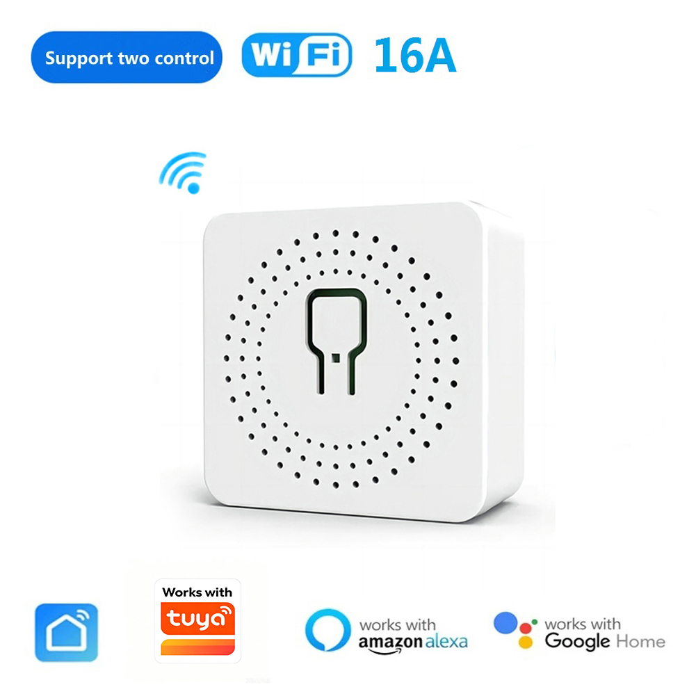 16A Wifi ミニスマート DIY ライトスイッチ Tuya スマートライフアプリ 2 ウェイワイヤレス制御スマートホーム Alexa アリス Google ホームで動作します