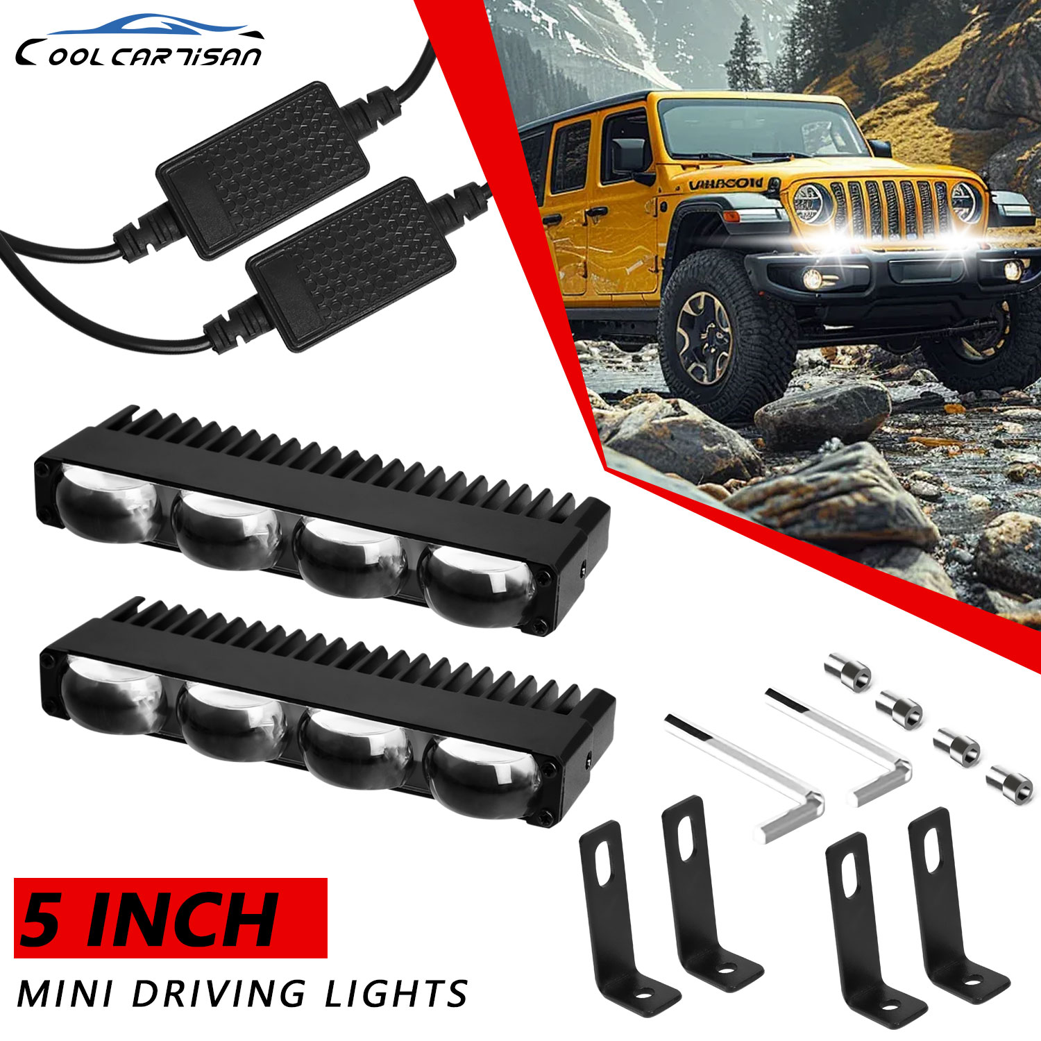 4/5/6 インチ自動ワークライトバーエクスプローラー超明るいランプドライビングライトオートバイ LED 12V 24V オフロード車ボートトラック 4x4