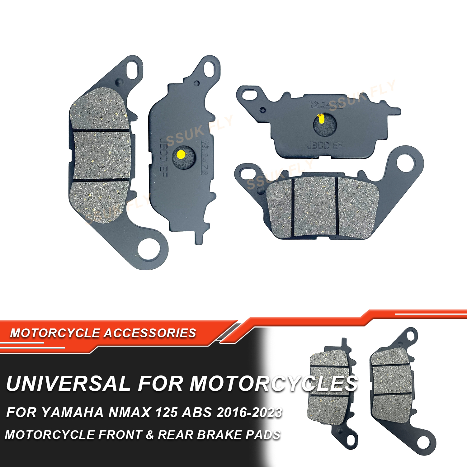ヤマハ NMAX 125 ABS 2016-2023 NMAX 155 2017 2018 2019 2020 2021 2022 2023 2024 Sxooter 部品フロントリアブレーキパッドキットセット