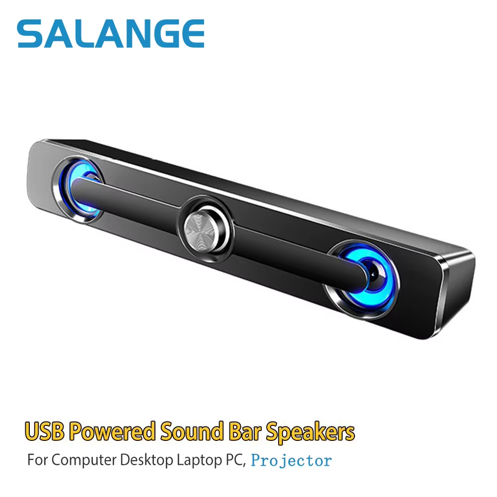 Salange V-111 サウンドバー Bluetooth USB 有線スピーカープロジェクター PC 電話コンピュータタブレット MP3 MP4 用の強力なバーステレオスピーカー