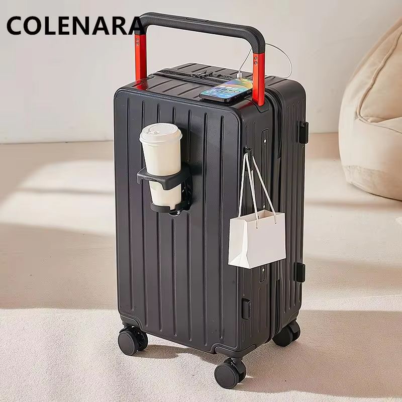 COLENARA 多機能スーツケース充電搭乗ボックス 20 "24" 26 "28 インチ大容量トロリーケースハンドヘルド旅行荷物
