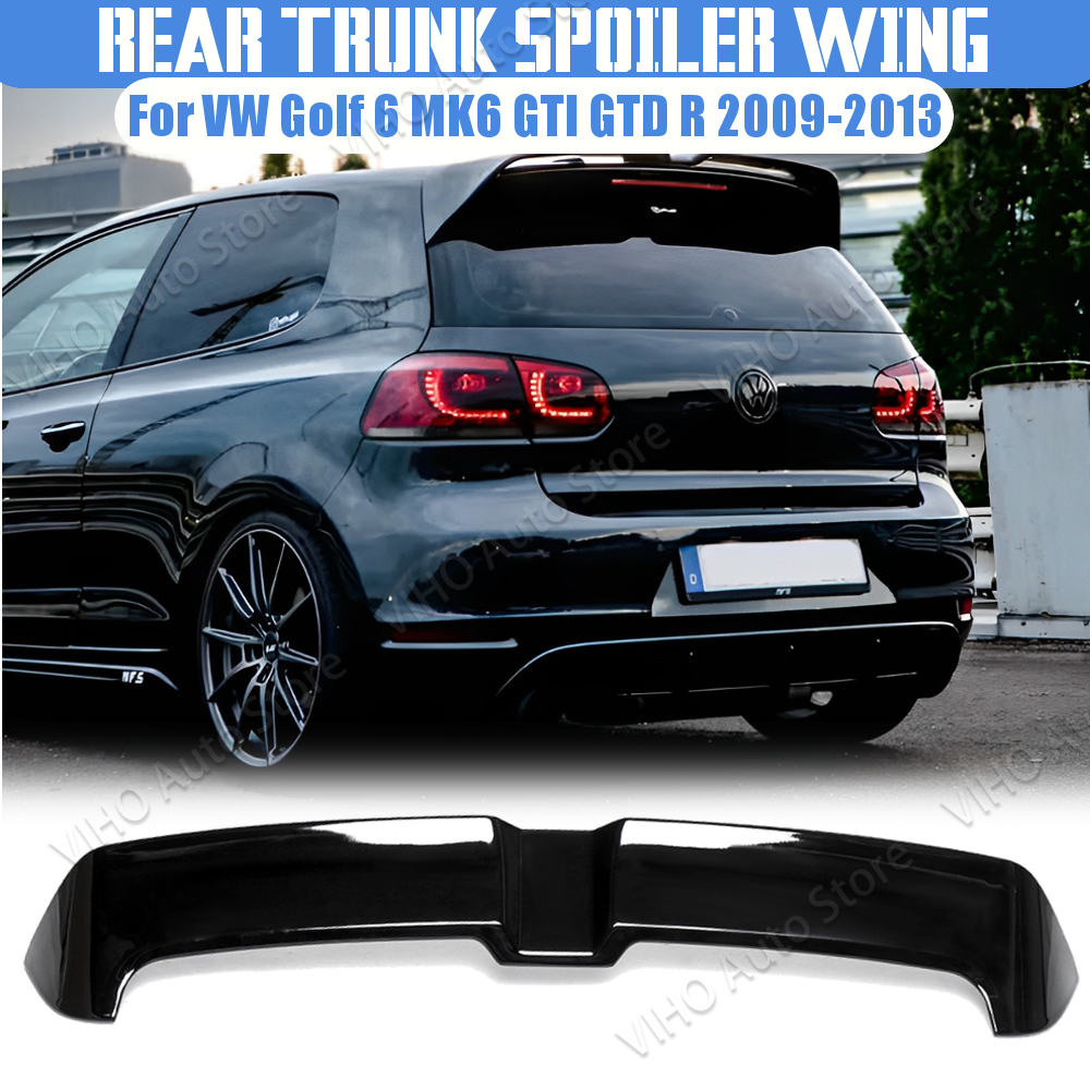 車のリアトランクルーフスポイラー Vw ゴルフ 6 MK6 GTD GTI R20 R 2008 2009 2010 2011 2012 2013 エッティンガースタイルスポイラーボディキット