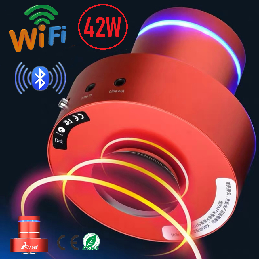 Adin 42 ワット Wifi ワイヤレス Bluetooth スピーカー振動音楽サブウーファーアンチネイバーコラムポータブル振動スピーカーホームサウンドボックス