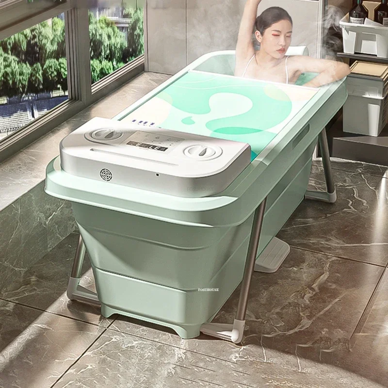 ポータブル浴槽大人の家庭用フルボディバスバケツ折りたたみ式スパ浴槽自動加熱汗蒸しバケツ快適なビデ