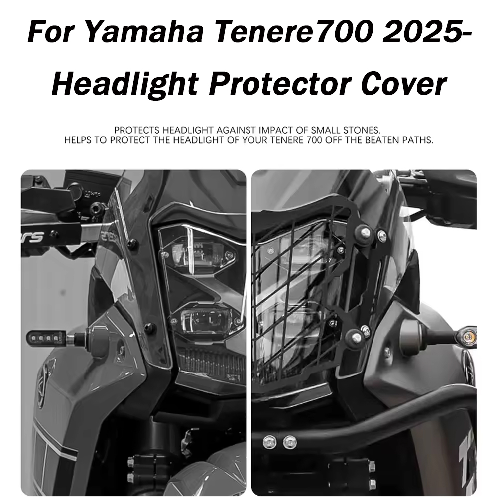 ヤマハ Tenere700 T7 T700 ラリー 2025 2026 ヘッドライト保護グリルカバー Tenere 700 2026 ヘッドライトプロテクターカバーアルミ