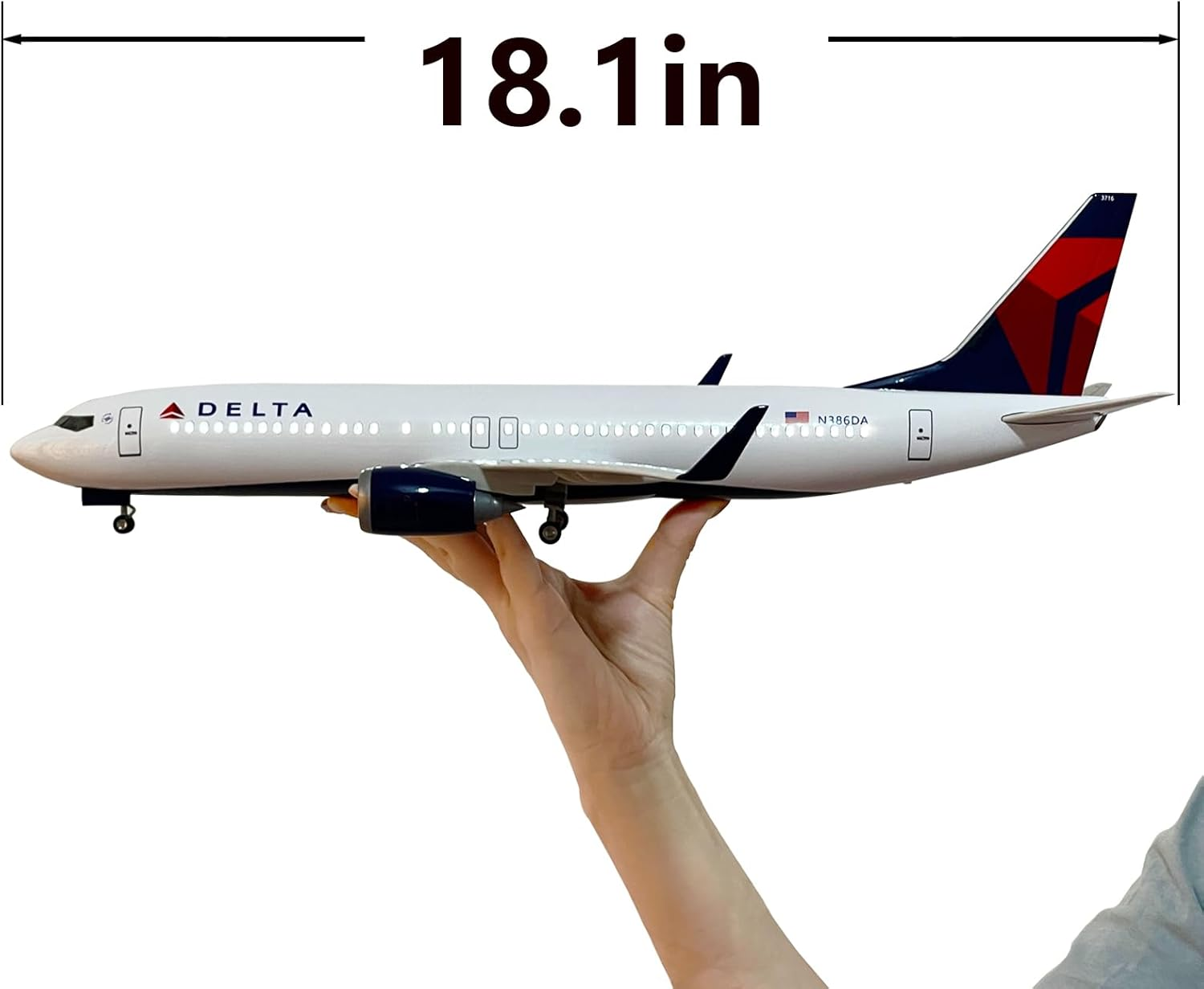 1:150 スケールデルタ航空 737 ボーイング飛行機子供のおもちゃ樹脂デルタ B737 飛行機モデル Led ライトおもちゃの航空機
