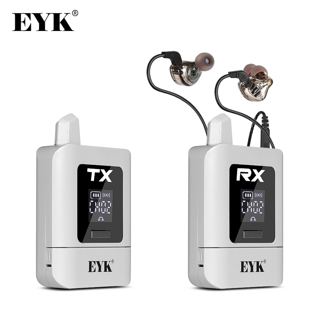EYK EM11 ステレオインイヤーモニタリングシステム 2.4 グラムデジタル安定した伝送充電式ワイヤレスイヤホンモニターミュート機能