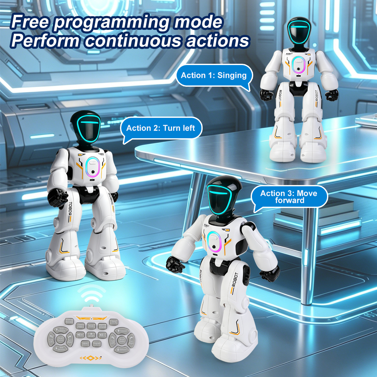 キッズ新多機能インテリジェントリモコンロボットパズルプログラミング早期教育玩具男の子のための好ましいギフト