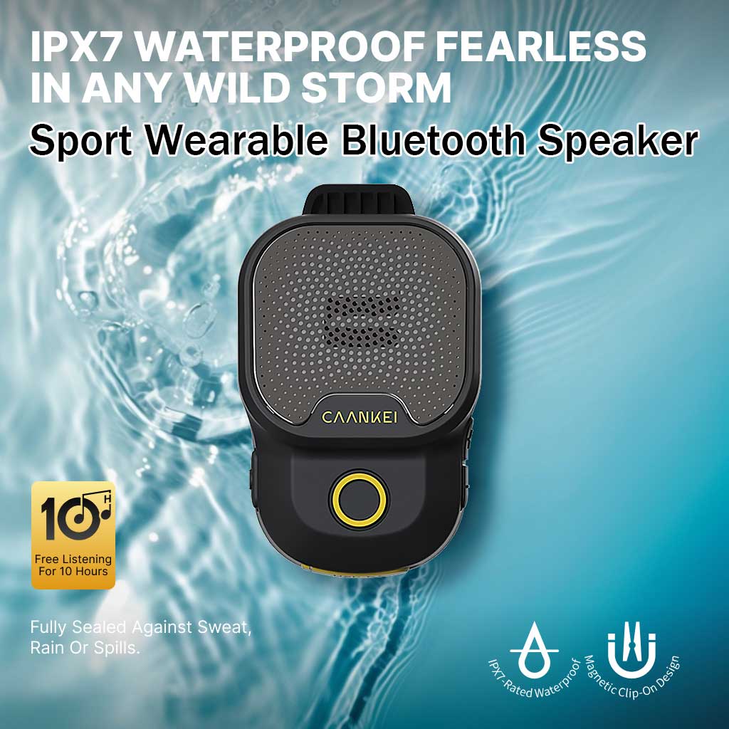 ウェアラブル Bluetooth スピーカー IPX7 防水ポータブル スピーカー アウトドア スポーツ クリップオン マイク スピーカー 通話/音楽 ミニ サウンド ボックス