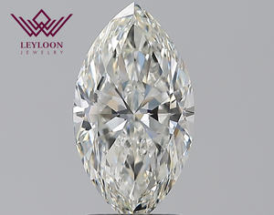 Certified pear-shaped cut 2.01-gram H-color white diamond suitable for jewelry making—Leyloon Jewelry
