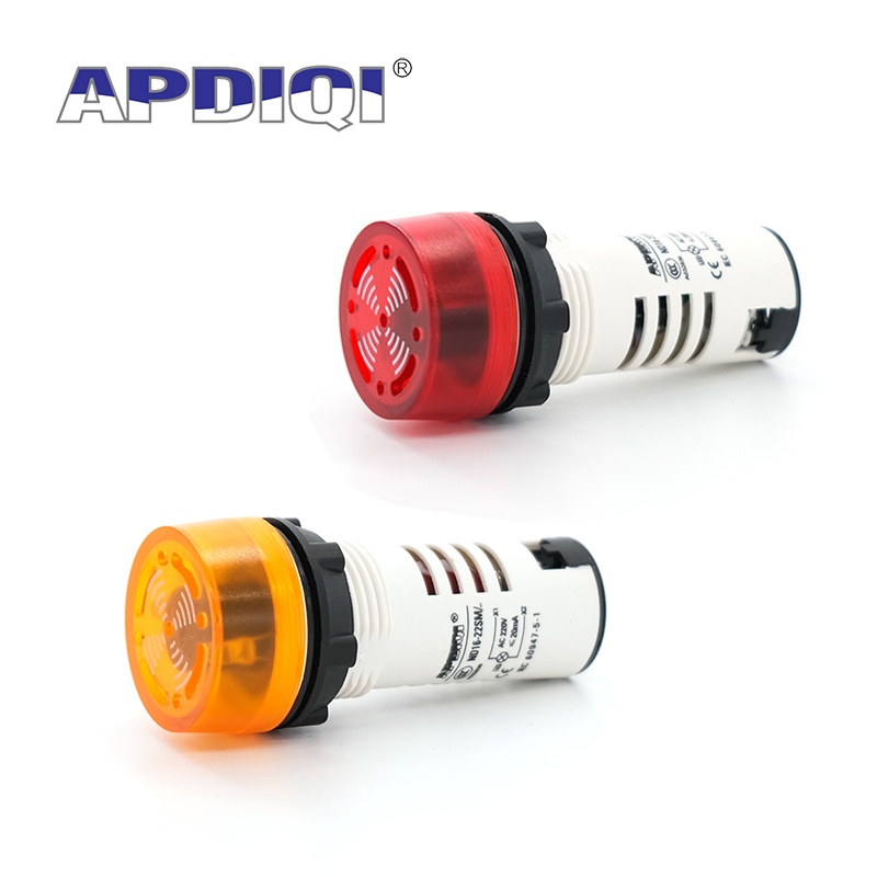 10 個 AD16-22SM 12V 24V 110V 220V 380V 22 ミリメートルフラッシュ信号ライト赤色 LED アクティブブザービープ危険警報インジケータロングサウンド