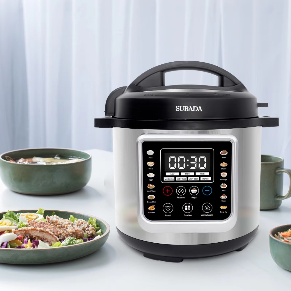 新しいスマート炊飯器 OEM 卸売ステンレス鋼の外殻 5L/6L/8L/10L/12L 電気圧力鍋キッチン家電