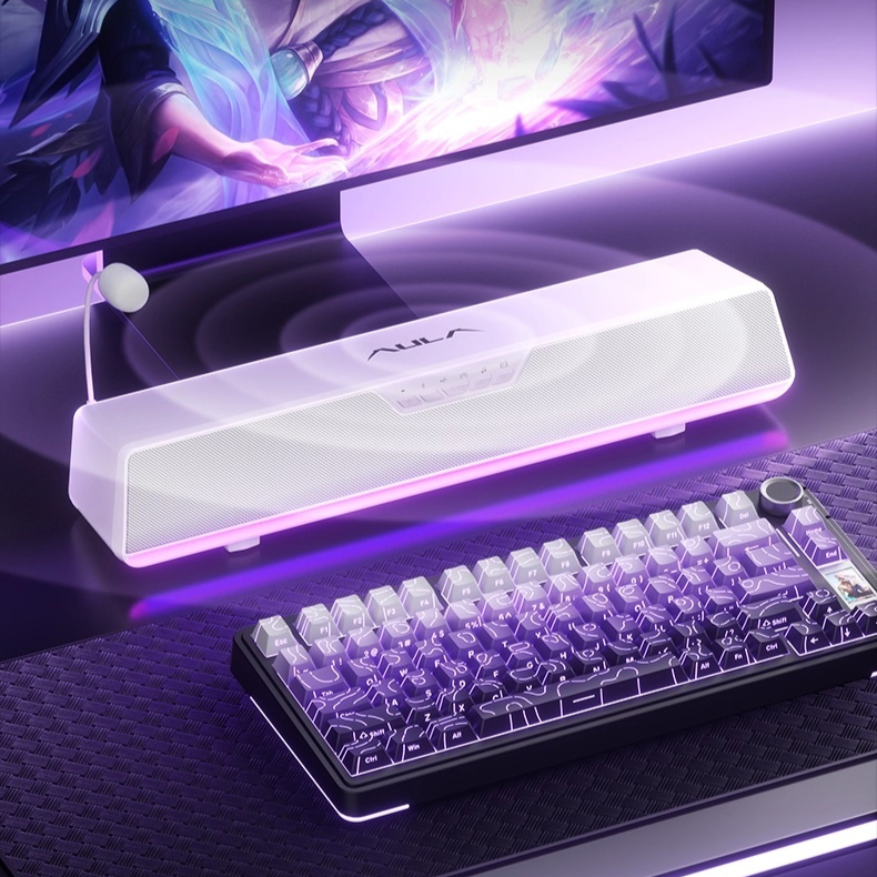 AULA GS6Pro デスクトップ E スポーツ スピーカー ホーム コンピューター オーディオ 有線 Bluetooth デスクトップ ゲーム マイク付き 高音質