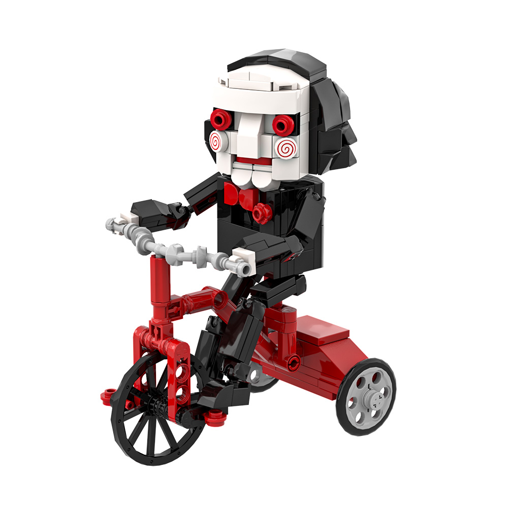 MOC チェーンソー怖い人形ビリー人形ビルディングブロックホラー映画のおもちゃ殺人者アクションフィギュアパズルレンガ大人のギフト子供のための