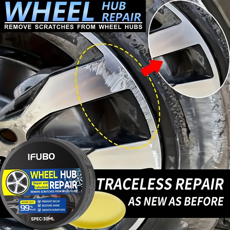 自動車ホイールリム傷修復ペースト、タイヤリム傷ペイント修理ペースト - アルミニウム合金ホイールハブ修理