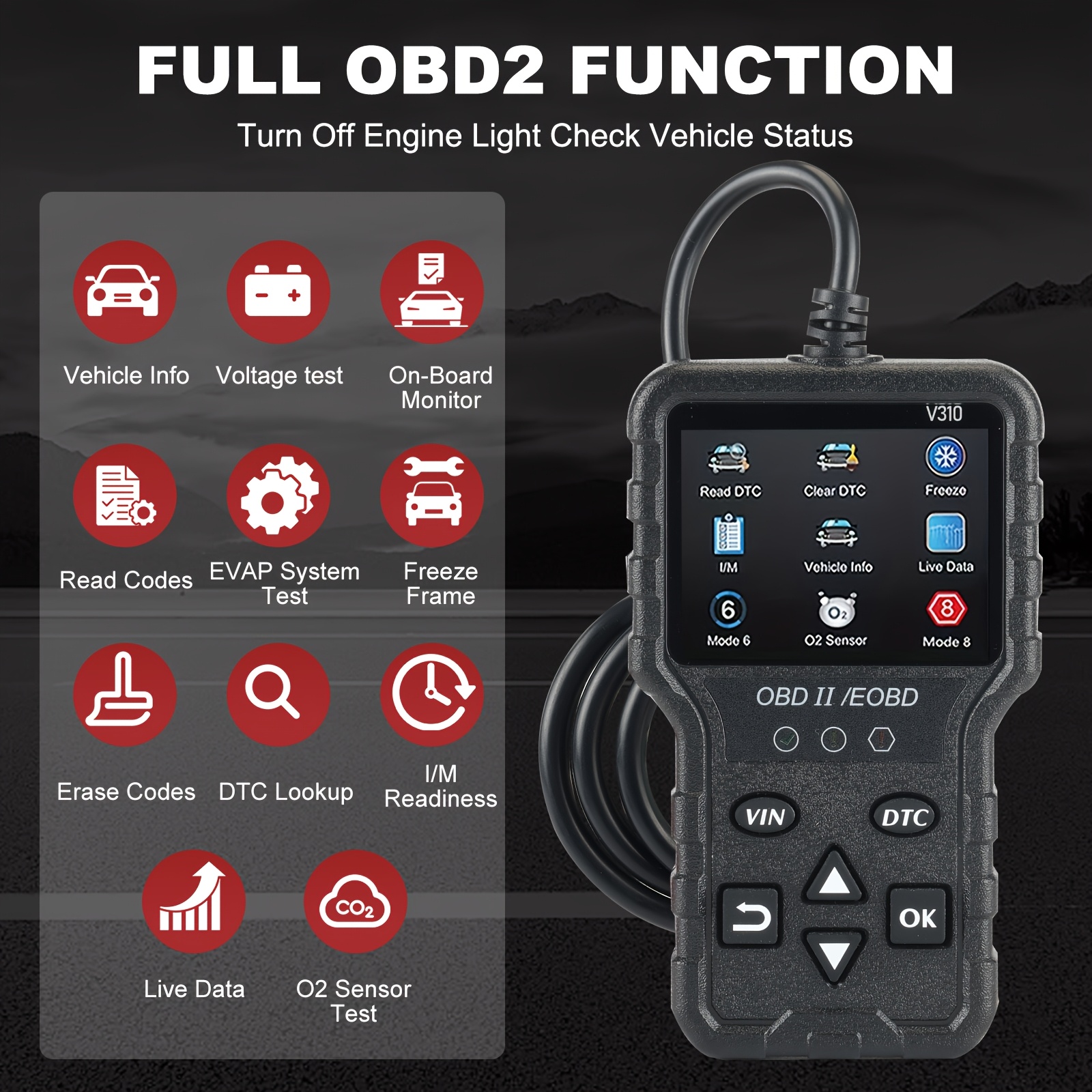 ユニバーサル Obd II Can 診断ツール - 1996 年以降に製造された車両のエンジン故障コードの読み取りと消去に適しています