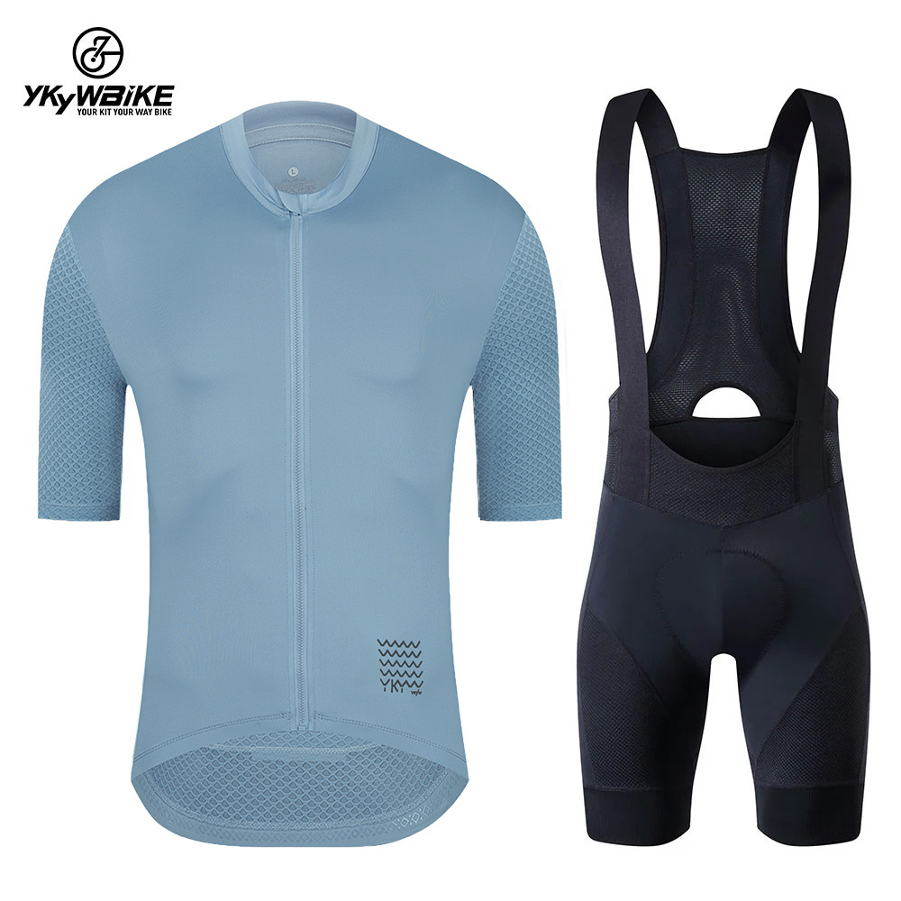YKYWBIKE サイクリングジャージセットクラシック MTB サイクリングビブショーツキット反射カスタムバイク服自転車服マイヨ