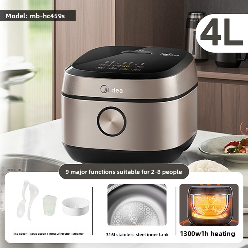 美的 0 コーティング IH 炊飯器 4L 容量家庭用電気炊飯器 316 ステンレス鋼インナーライナー健康調理器具