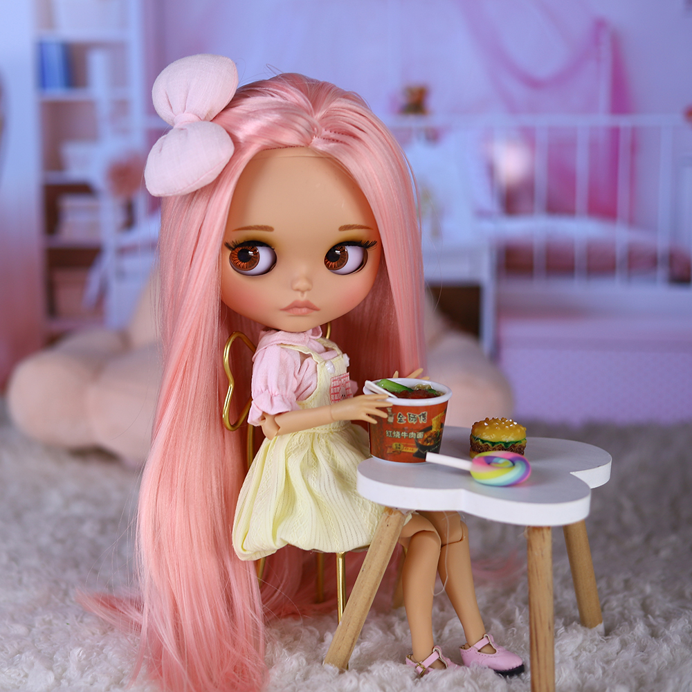 ICY DBS ブライス人形 BJD ジョイントボディ茶色の肌マットフェイスかわいい弓人形 1/6 30 センチメートル女の子ギフトアニメ SD