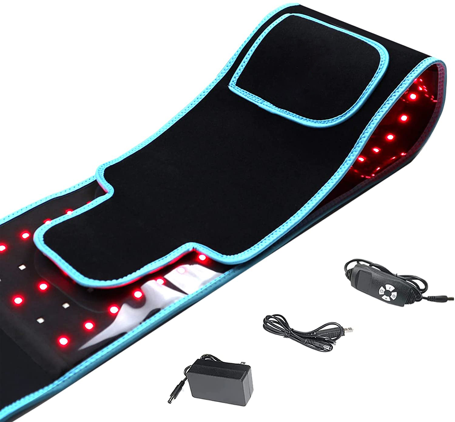 赤色＆赤外線治療ベルト 850nm 660nm LED 美容機器ラップ脂肪燃焼フェイスラップ痩身ウエストヒートパッド全身