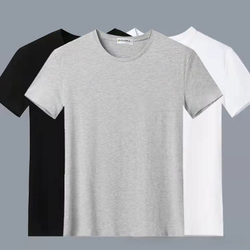 メンズソリッドカラー熱転写印刷半袖モーダル広告シャツブランク Tシャツ昇華 Tシャツ文化シャツ