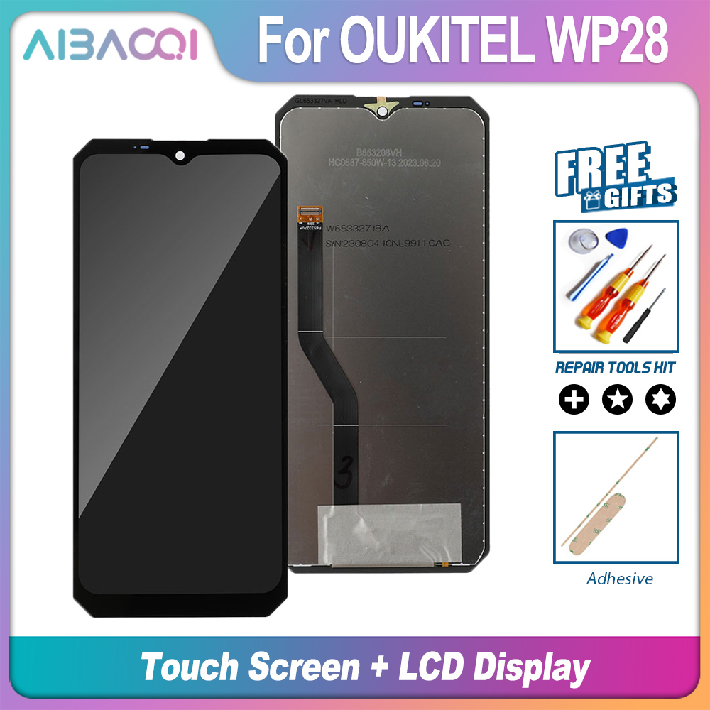 AiBaoQi 真新しい OUKITEL WP22 WP23 WP23 プロタッチスクリーン Lcd ディスプレイアセンブリの交換 OUKITEL WP28 液晶