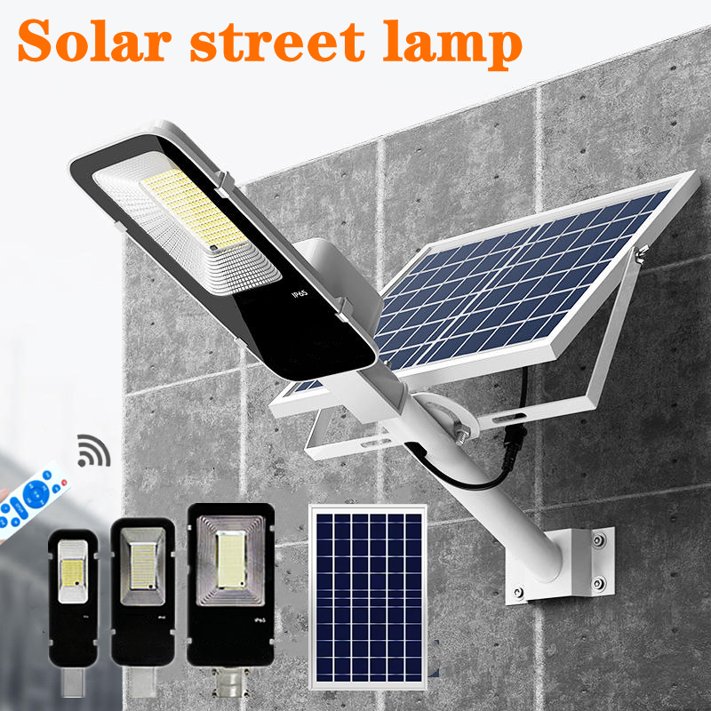 300 ワット/200 ワット/100 ワット高輝度屋外ソーラー街路灯 6000 mah 防水自動夕暮れから夜明けまでガレージガーデン街路灯